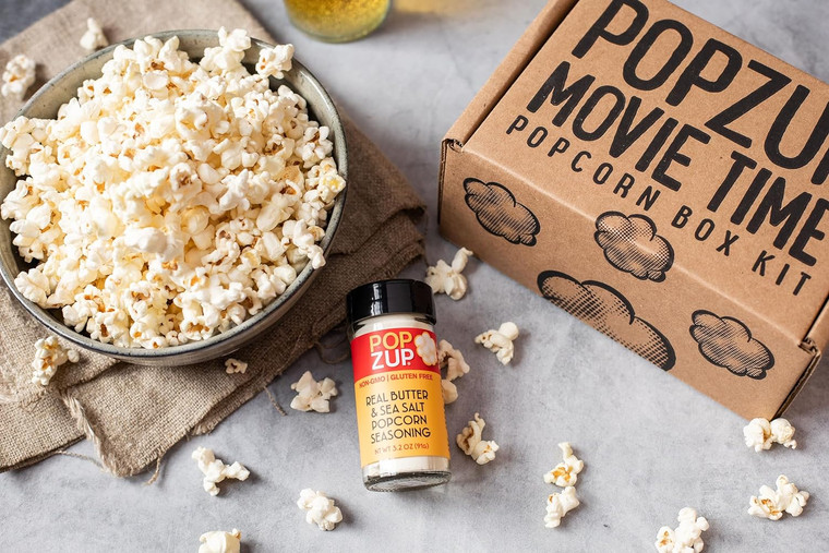 Movie Time Microwave Popcorn Kit - includes 12 Pouches - Gluten Free, Non-GMO 