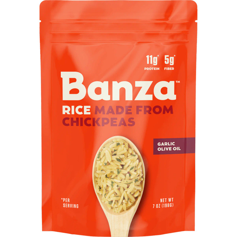 Banza Chickpea Rice - Garlic Olive Oil - 8 oz - Pack of 6