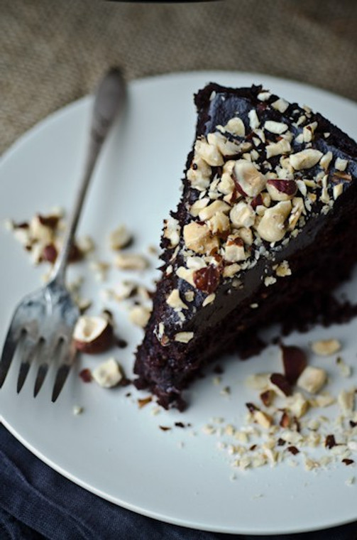 Chocolate Hazelnut Avocado Cake