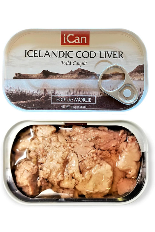 Wild Cod Liver Canned From Iceland - 4.06 oz - Pack of 6