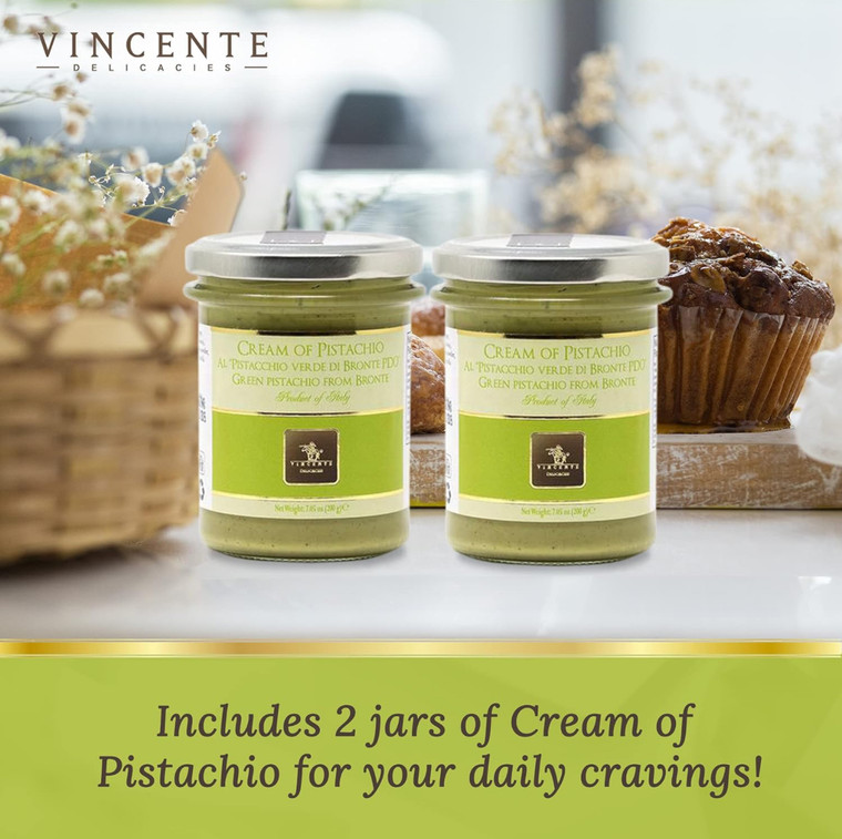 Vincente Delicacies Pistachio Paste for Bread, Pastry, Ice Cream, & Dessert -7.05 oz - 2-Pack