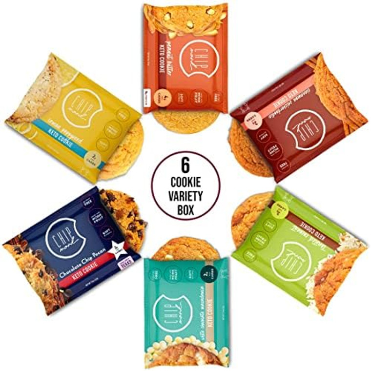 ChipMonk Baking Variety Pack High Protein Cookies - 6 Bars - Gluten Free