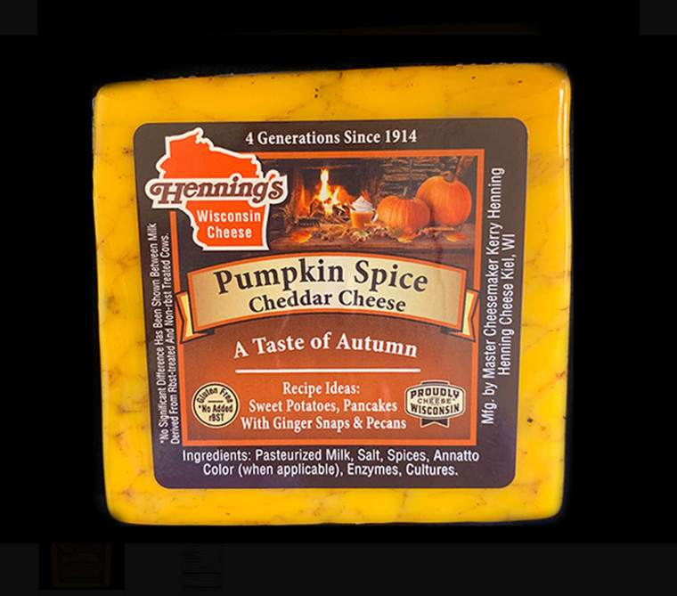 Henning's Pumpkin Spice Cheddar Cheese - 8 oz