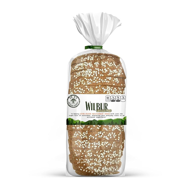 Dr. B's Multigrain Sesame Bread, 1g Net Carbs & 7g Protein, Low Calorie, Vegan, Sugar Free, Fresh, Sliced, Keto & Low Carb Bread Loaf, 16 oz - Pack of 2