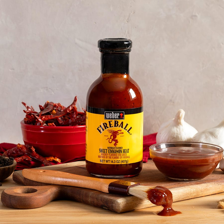 Weber Fireball Bourbon Whiskey Flavored Spice and Sauce Variety 3 Pack- Includes Seasoning, Hot Sauce, and BBQ Sauce Gift Basket Weber Fireball Bourbon Whiskey Flavored Spice and Sauce Variety 3 Pack- Includes Seasoning, Hot Sauce, and BBQ Sauce Gift Basket