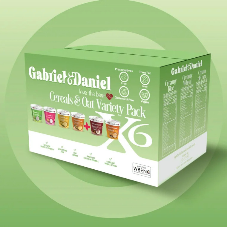 Gabriel & Daniel Organic Instant Oatmeal and Cereal Variety Pack – Non-GMO, Pure & Gluten Free - Pack of 6