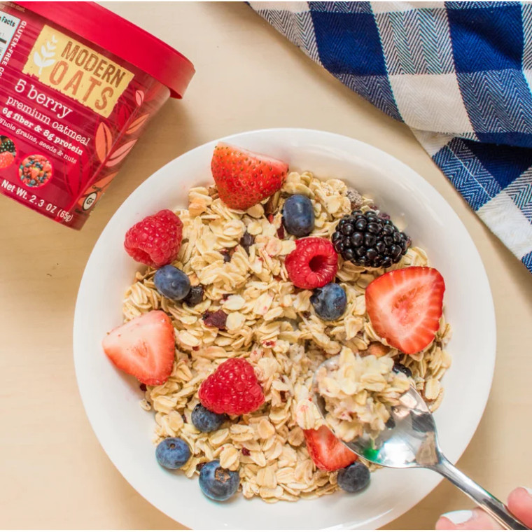 Modern Oats All Natural Oatmeal Cups, 5 Berry, 2.3 oz Cup - Pack of 6