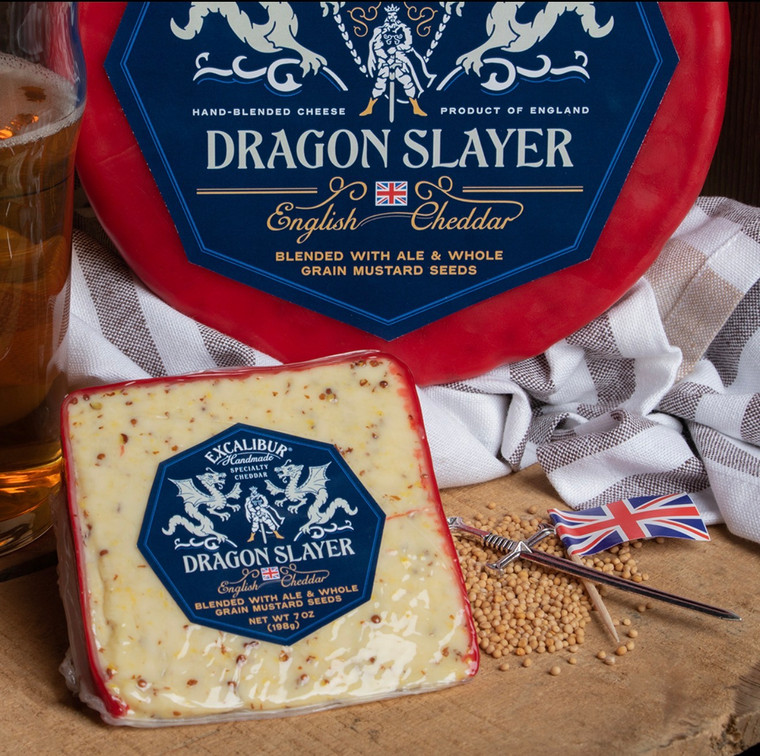Excalibur Dragon Slayer Ale & Mustard Seed Cheddar Cheese, 7 oz