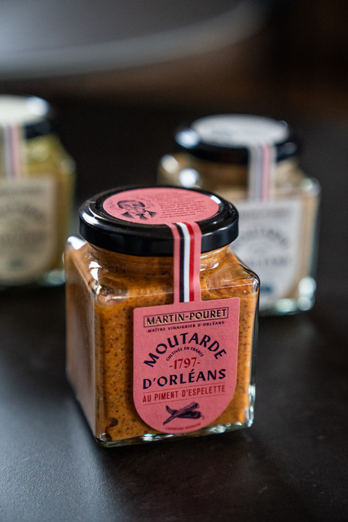 Orléans Espelette Pepper PDO Mustard, Martin Pouret, 200 g - Pack of 2
