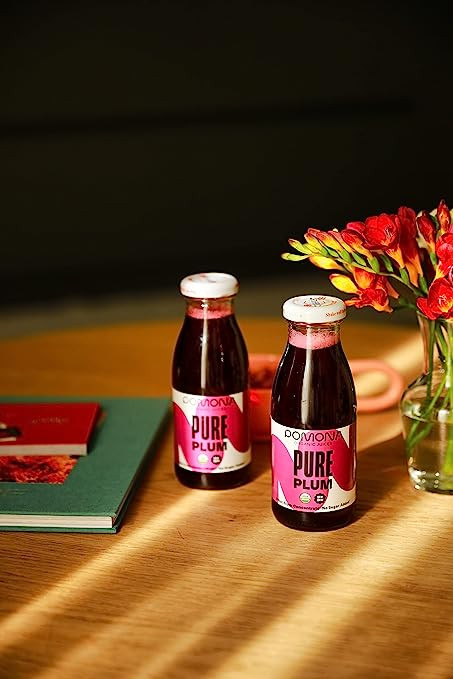 Pomona Organic Pure Plum Juice, Cold Pressed USDA Organic, Vegan - Pack of 12