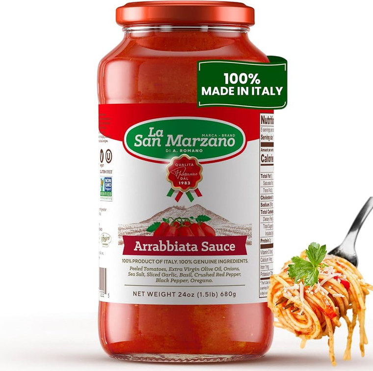 La San Marzano Arrabbiata Sauce, - Gluten Free , Vegan - 24 oz