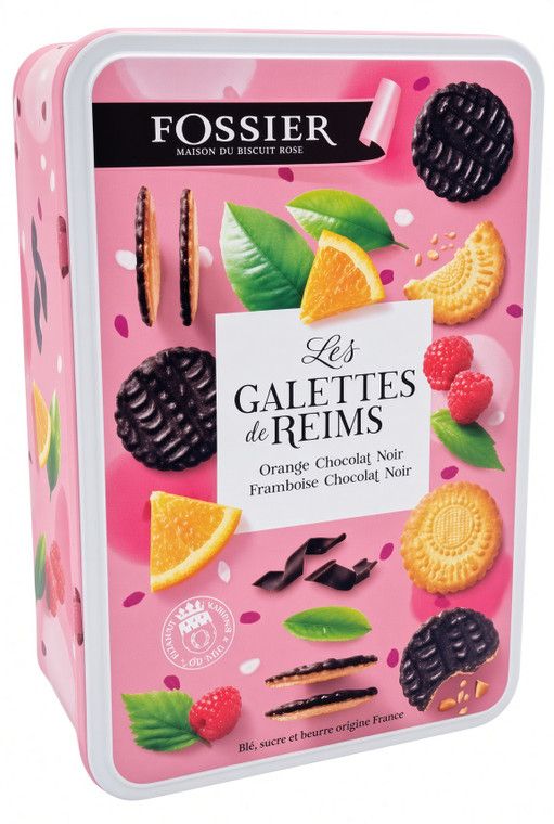 Maison Fossier – Assortment of Reims Galettes with Dark Chocolate Topping (Collector’s Box), 11.99 oz / 340 g