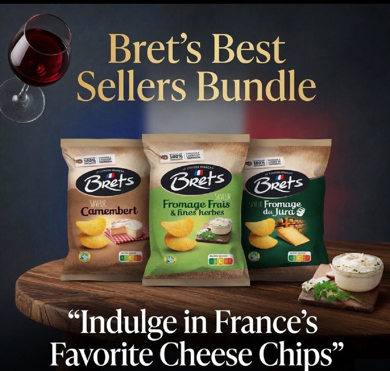Brets French Best Sellers Potato Chips, 4.4 oz, Pack of 3