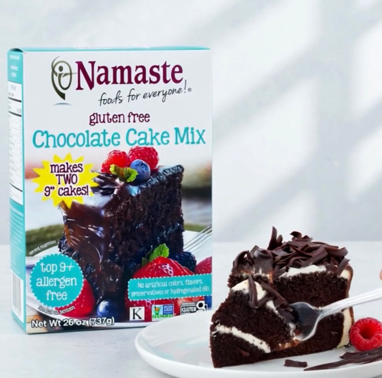 Namaste Foods Gluten-Free Chocolate Cake Mix - Allergen-Free • Vegan • Non-GMO • 26 oz – Pack of 6