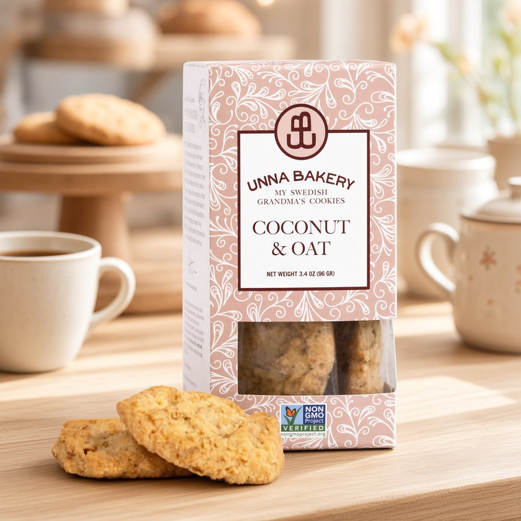 Unna Bakery Swedish Coconut Oat Butter Cookies