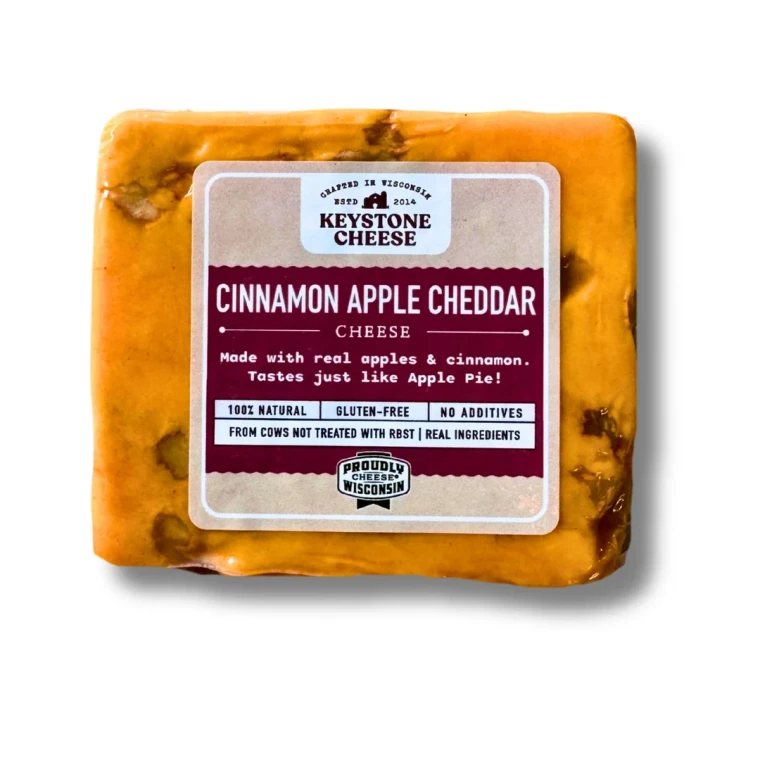 Cinnamon Apple Cheddar Cheese by Keystone, 8 oz - Pack of 2