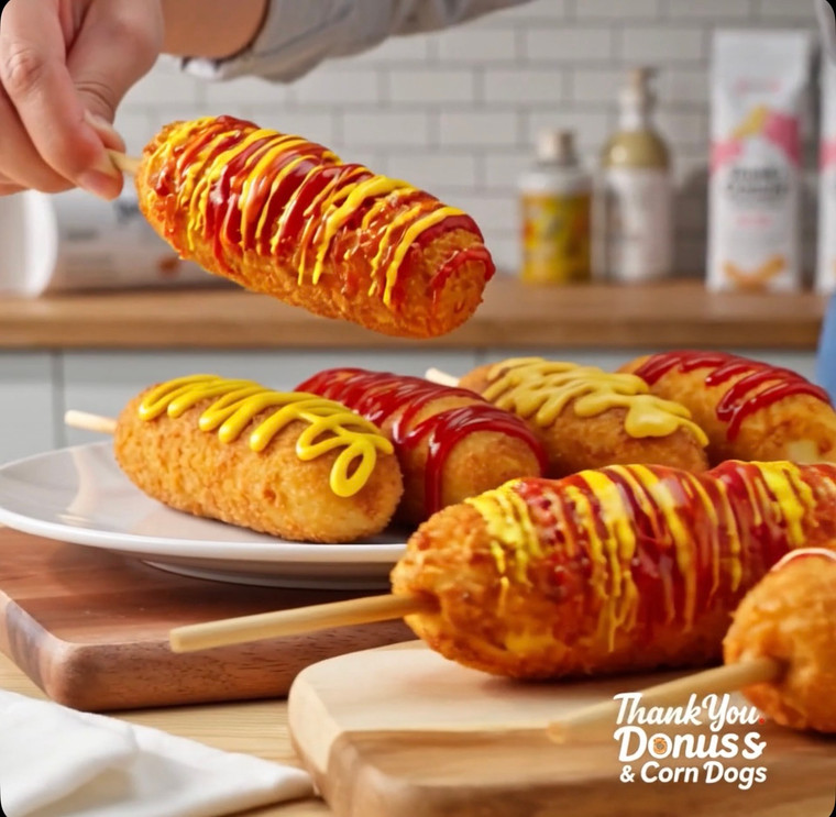 Mozzarella Cheese & Beef Sausage Corn Dogs — Thank You Donuts & Corn Dogs  100 / Case