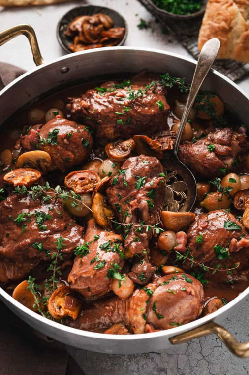 Coq au Vin — Chicken in Merlot Wine, 24 oz