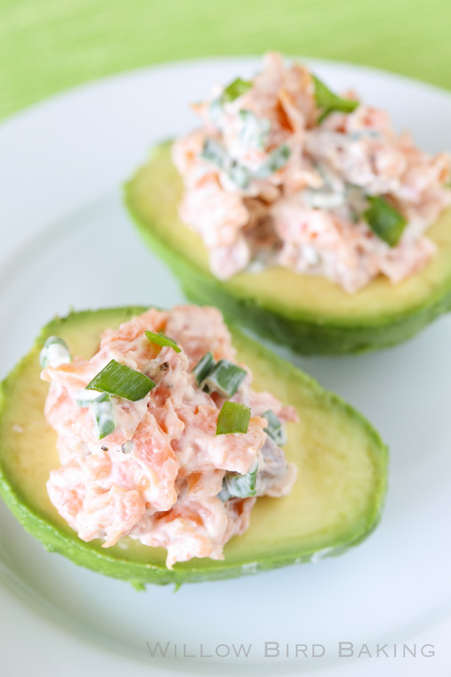 Smoked Salmon Salad in Avocado Boats