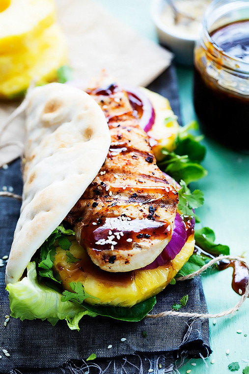 GRILLED PINEAPPLE TERIYAKI CHICKEN WRAPS