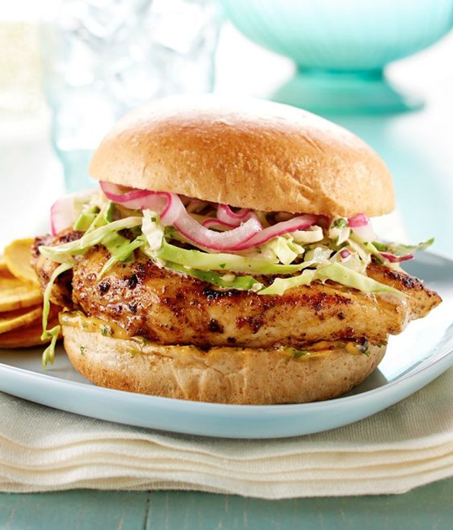 Cilantro Grilled Chicken Sandwich w/ fresh pickles