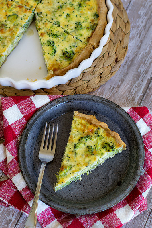 Broccoli and Cheddar Quiche