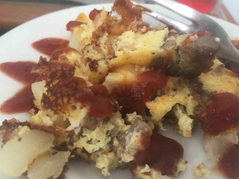 Sausage, Egg, Potato, Onion & Cheese Breakfast Casserole