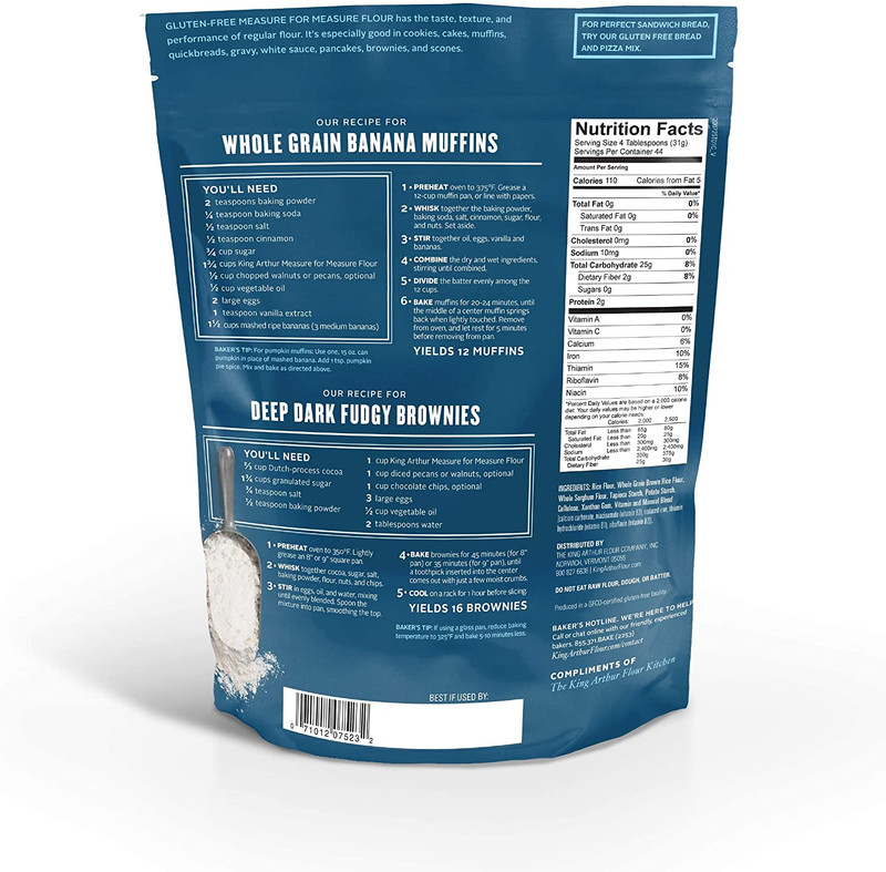 King Arthur Gluten Free Measure For Measure Flour Nutrition King