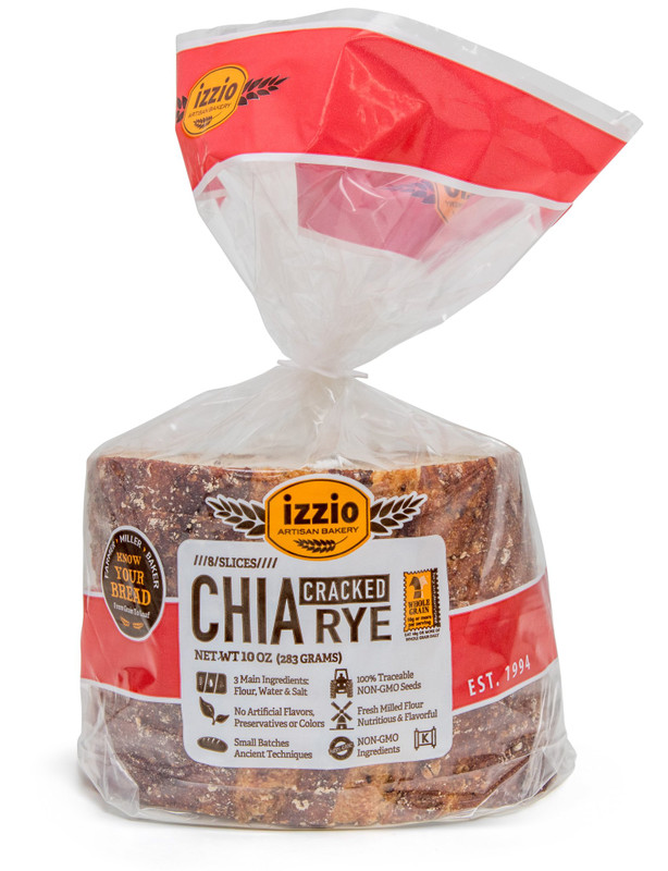 Chia Cracked Rye Sliced Bread - 4 pack - Izzio