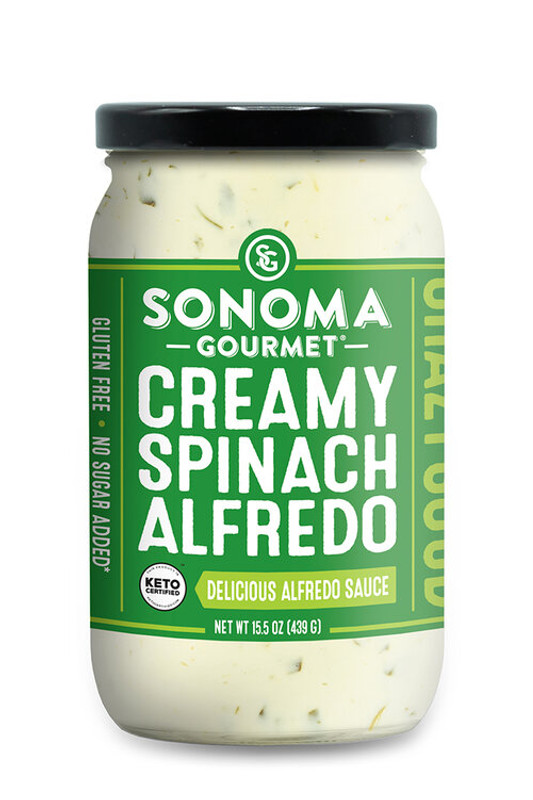 CREAMY SPINACH ALFREDO SAUCE Organic, Keto, Gluten Free