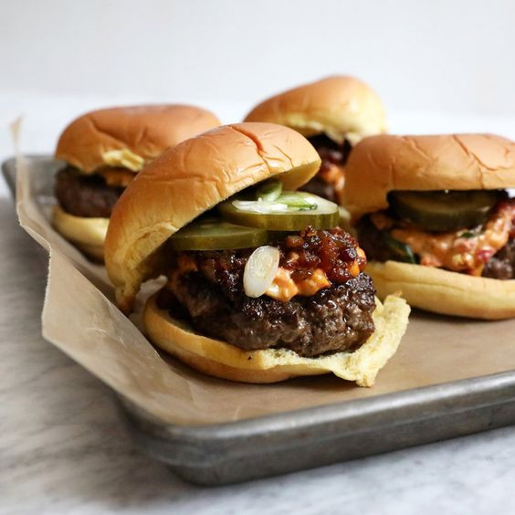 Hot Pepper Bacon Jam with Pimento Cheese Burgers