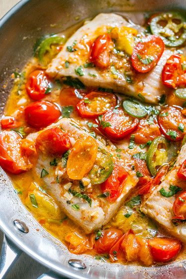 Tilapia in Tomato Basil Sauce