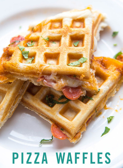 Pizza Stuffed Waffles