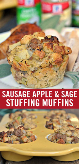 Sausage Apple And Sage Stuffing Muffins 