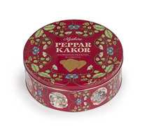 Nyakers Swedish Ginger Cookies Heart-Shaped Gingersnaps Red Gift Tin