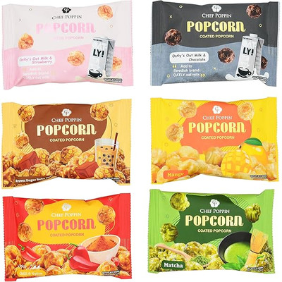 CHEF POPPIN Gourmet Coated Popcorn, Chef Poppin Melody Box - Matcha ...