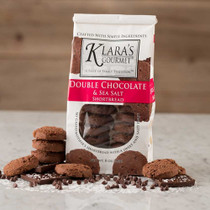 Klara's Gourmet Double Chocolate & Sea Salt Shortbread Cookies, Pack of 2