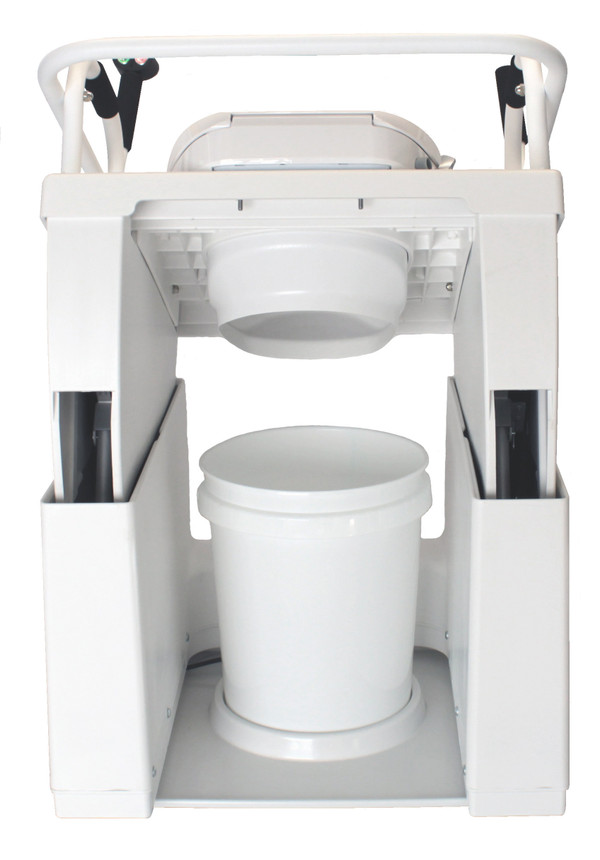 Waste liners are easy to access and change with lift in raised position.