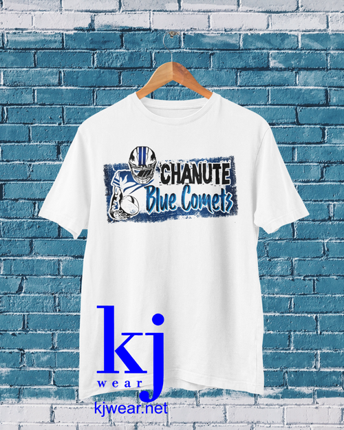 CHANUTE FOOTBALL , SPLASH DESIGN WITH PLAYER