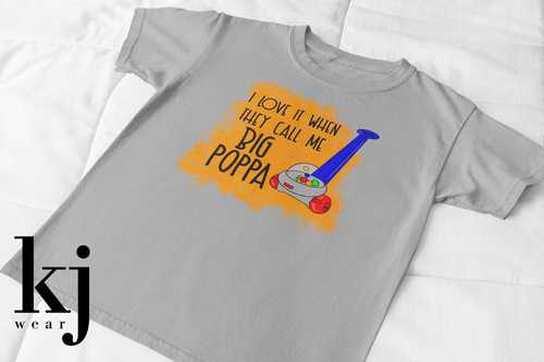 Big Poppa Grey T Shirt