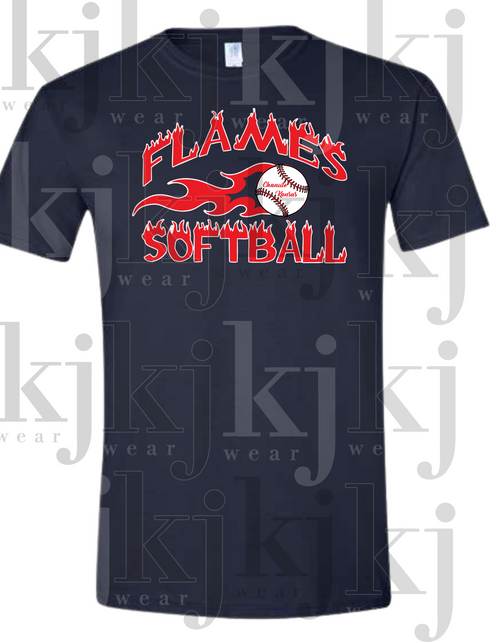 Flames Softball shirt