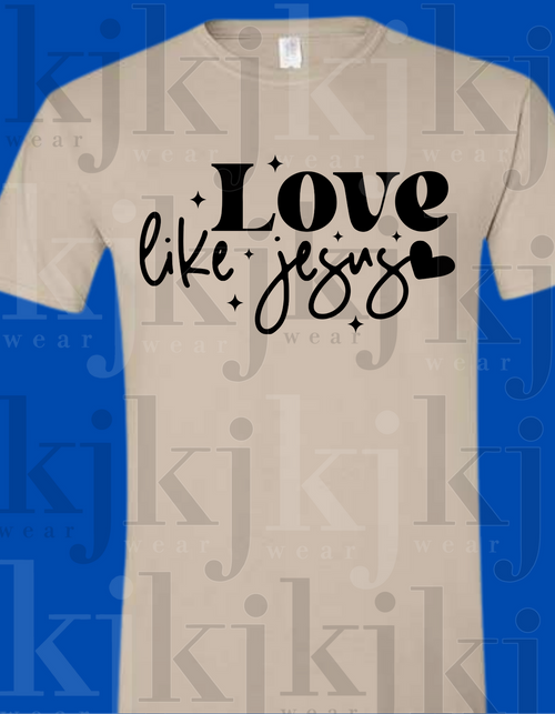 LOVE LIKE JESUS, (WILL BE PRINTED IN WHITE ON DARKER MATERIAL) Highland Avenue United Brethren Church