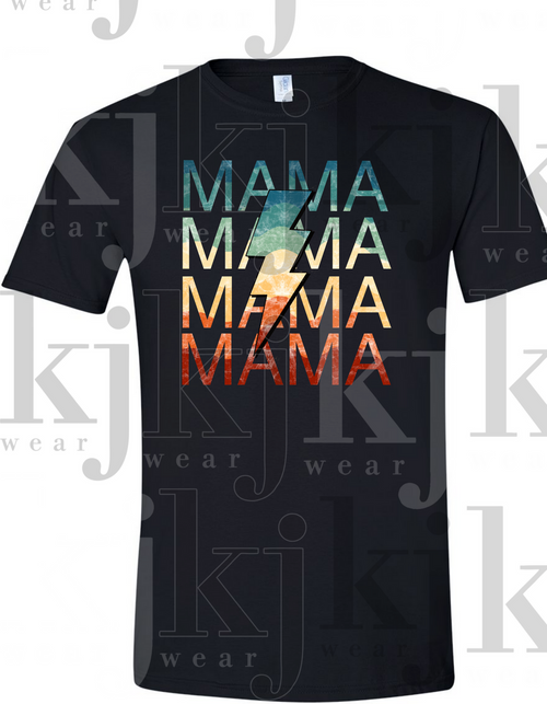 MAMA STACKED, RETRO, LIGHTNING BOLT