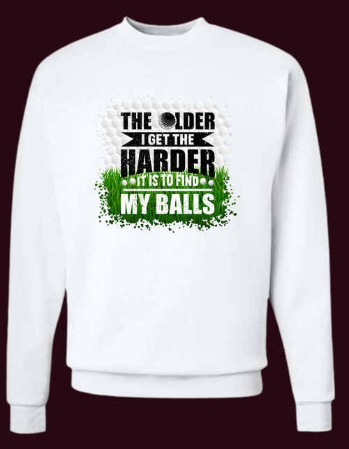 THE OLDER I GET THE HARDER IT IS TO FIND MY BALLS