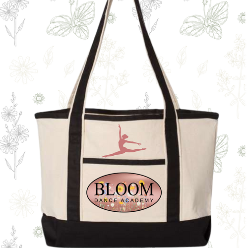 LARGE TOTE,  BLOOM DANCE ACADEMY LARGE TOTE,  BLOOM DANCE ACADEMY