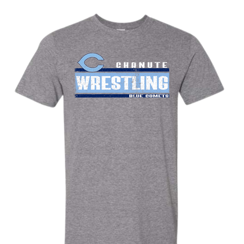 CHANUTE BLUE COMETS WRESTLING GRUNGE CHANUTE BLUE COMETS WRESTLING GRUNGE