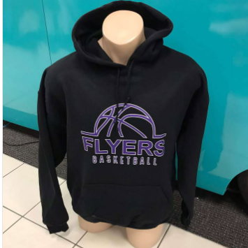 CUSTOM HOODIE YOUTH L WITH GUFFEY ON SLEEVE