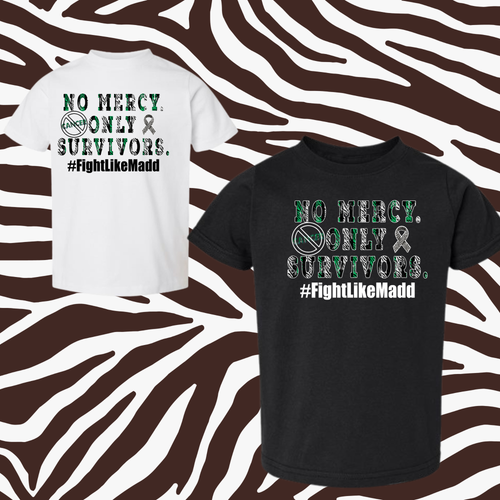 #FIGHTLIKEMADD   infant and toddler tshirts  NO CANCER SIGN TSHIRT