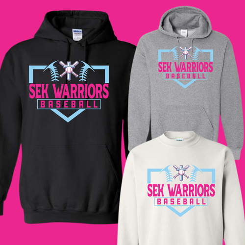 SEK WARRIORS BASEBALL LOGO W/ HOME PLATE