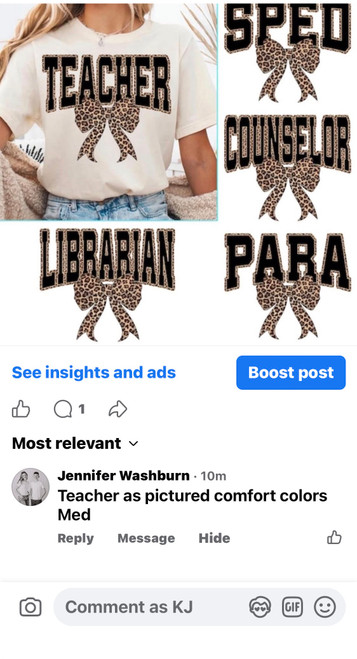 Jennifer comfort color tshirt med 